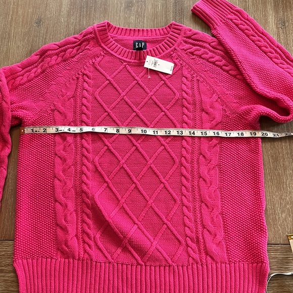 NWT Gap size Small Cotton cable knit sweater Pink - Picture 5 of 8